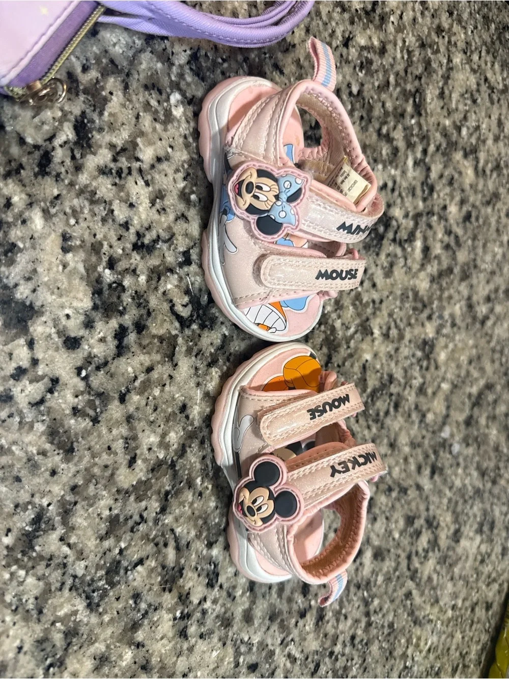 Disney Pink Minnie & Mickey Kids Sandals with Character Straps